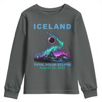 Iceland Total Solar Eclipse 2026 Youth Sweatshirt August 12 Eclipse Totality Chaser Aurora Northern Lights