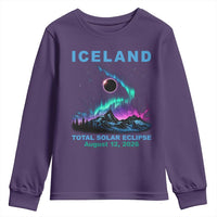 Iceland Total Solar Eclipse 2026 Youth Sweatshirt August 12 Eclipse Totality Chaser Aurora Northern Lights