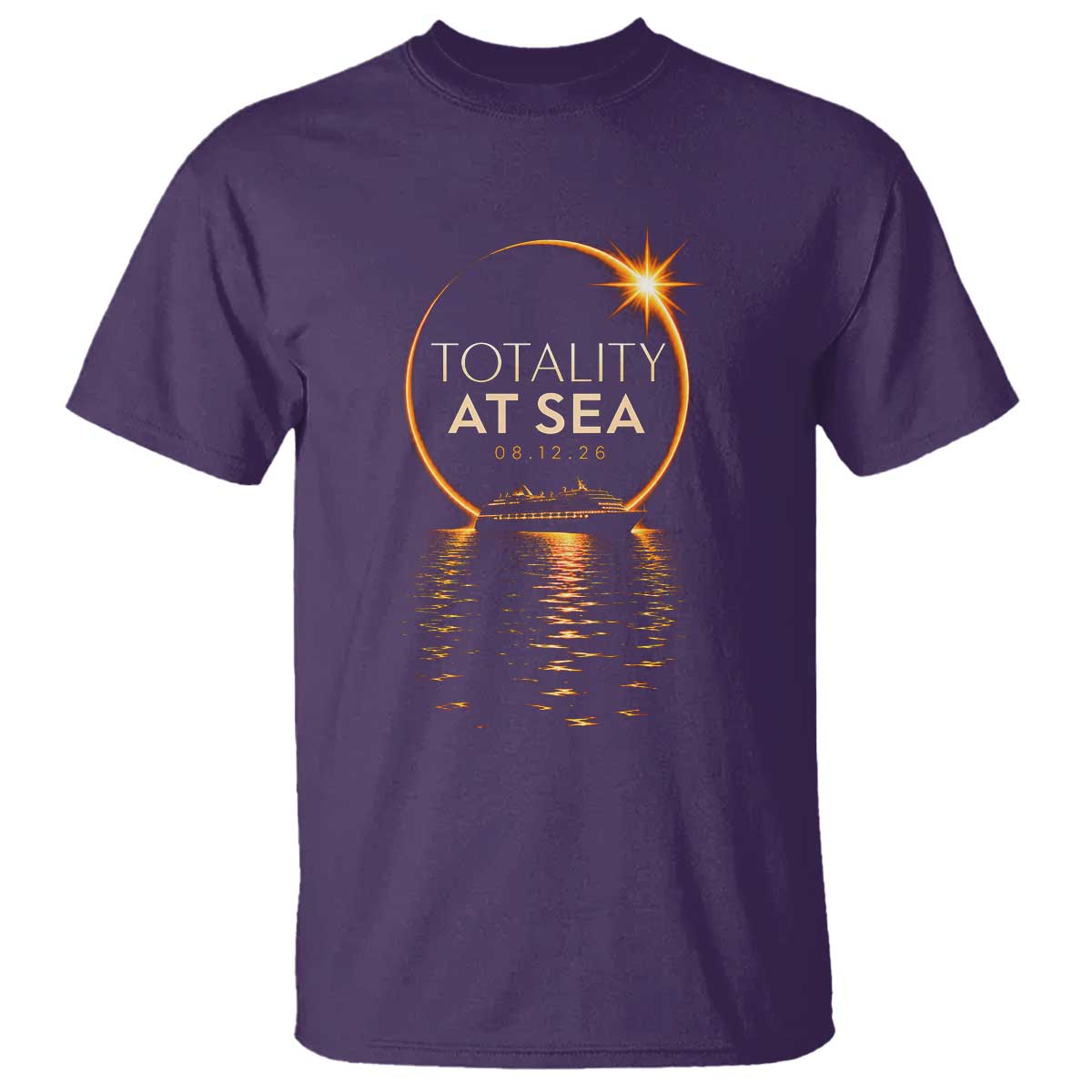 Total Solar Eclipse At Sea 2026 T Shirt Totality Eclipse Cruise