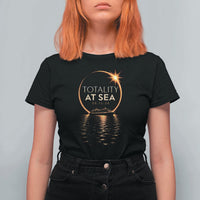 Total Solar Eclipse At Sea 2026 T Shirt For Women Totality Eclipse Cruise