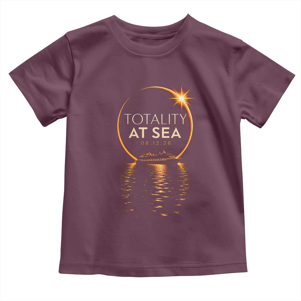 Total Solar Eclipse At Sea 2026 Toddler T Shirt Totality Eclipse Cruise