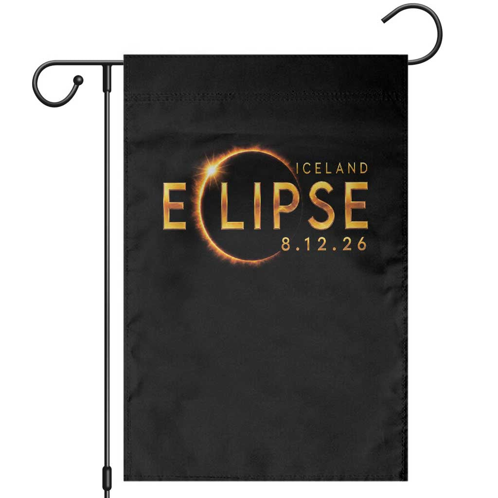Iceland Eclipse 2026 Garden Flag August 12 26 Solar Eclipse Totality