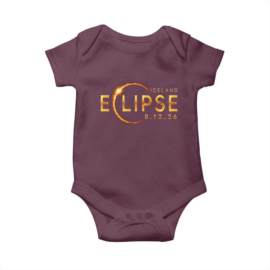 Iceland Eclipse 2026 Baby Onesie August 12 26 Solar Eclipse Totality
