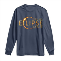 Iceland Eclipse 2026 Long Sleeve Shirt August 12 26 Solar Eclipse Totality
