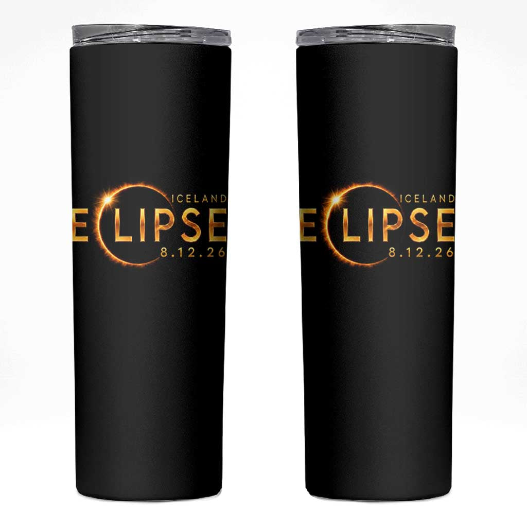 Iceland Eclipse 2026 Skinny Tumbler August 12 26 Solar Eclipse Totality