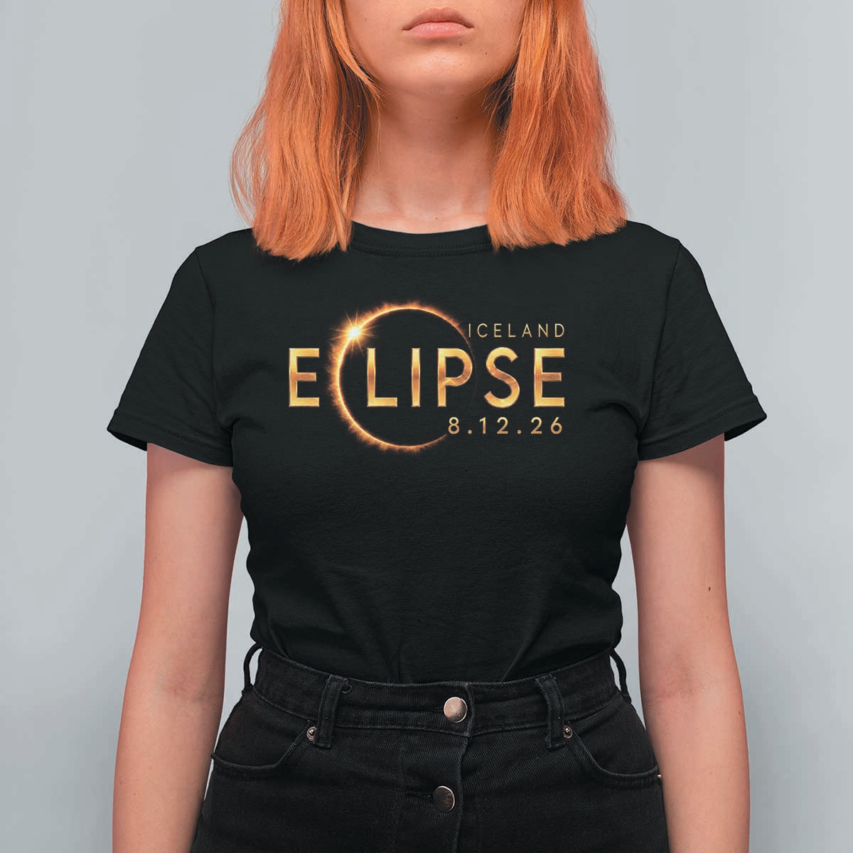 Iceland Eclipse 2026 T Shirt For Women August 12 26 Solar Eclipse Totality