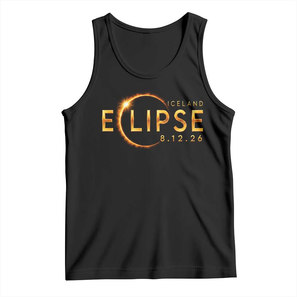 Iceland Eclipse 2026 Tank Top August 12 26 Solar Eclipse Totality