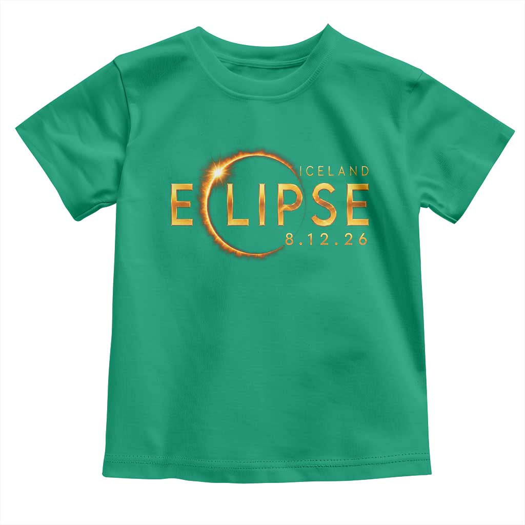 Iceland Eclipse 2026 Toddler T Shirt August 12 26 Solar Eclipse Totality