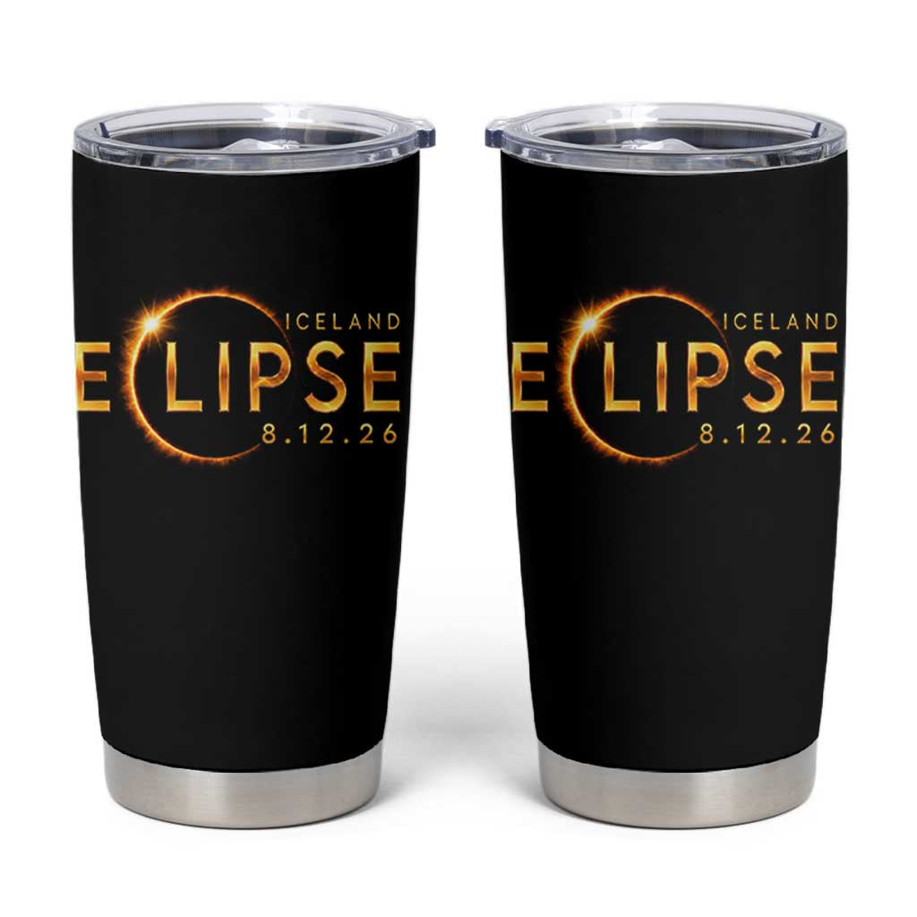Iceland Eclipse 2026 Tumbler Cup August 12 26 Solar Eclipse Totality
