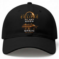 Spain Total Solar Eclipse 2026 At Sea Cruise Baseball Cap