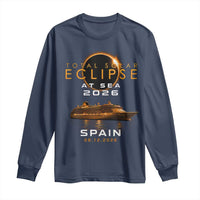 Spain Total Solar Eclipse 2026 At Sea Cruise Long Sleeve Shirt