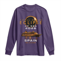 Spain Total Solar Eclipse 2026 At Sea Cruise Long Sleeve Shirt