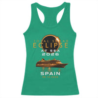 Spain Total Solar Eclipse 2026 At Sea Cruise Racerback Tank Top