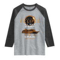 Spain Total Solar Eclipse 2026 At Sea Cruise Raglan Shirt