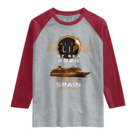 Spain Total Solar Eclipse 2026 At Sea Cruise Raglan Shirt