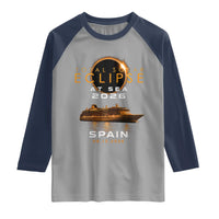 Spain Total Solar Eclipse 2026 At Sea Cruise Raglan Shirt