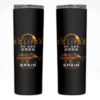 Spain Total Solar Eclipse 2026 At Sea Cruise Skinny Tumbler