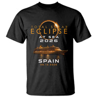 Spain Total Solar Eclipse 2026 At Sea Cruise T Shirt