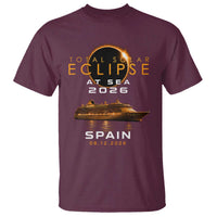 Spain Total Solar Eclipse 2026 At Sea Cruise T Shirt