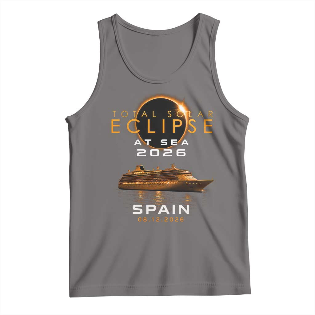 Spain Total Solar Eclipse 2026 At Sea Cruise Tank Top