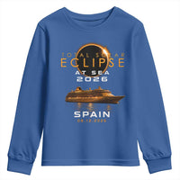 Spain Total Solar Eclipse 2026 At Sea Cruise Youth Sweatshirt