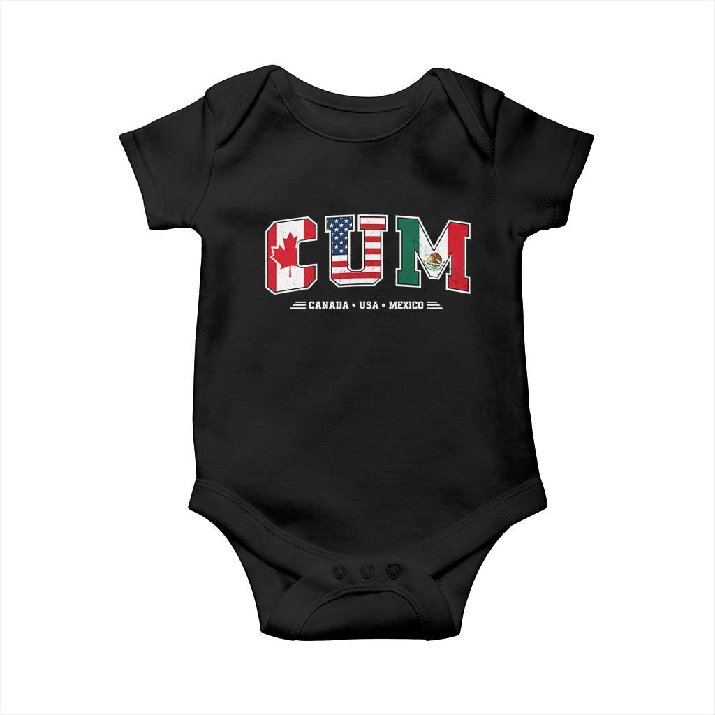 CUM Canada USA Mexico Patriotic Soccer Fans Baby Onesie