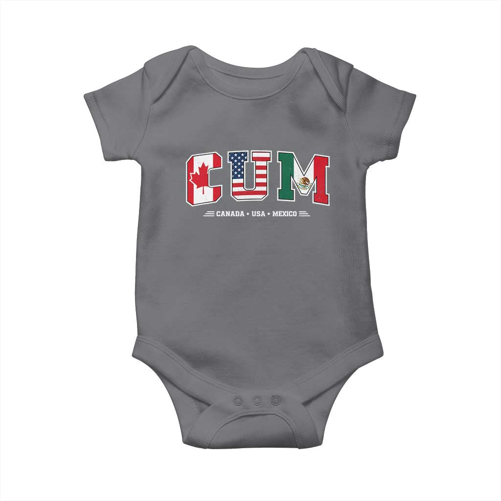 CUM Canada USA Mexico Patriotic Soccer Fans Baby Onesie