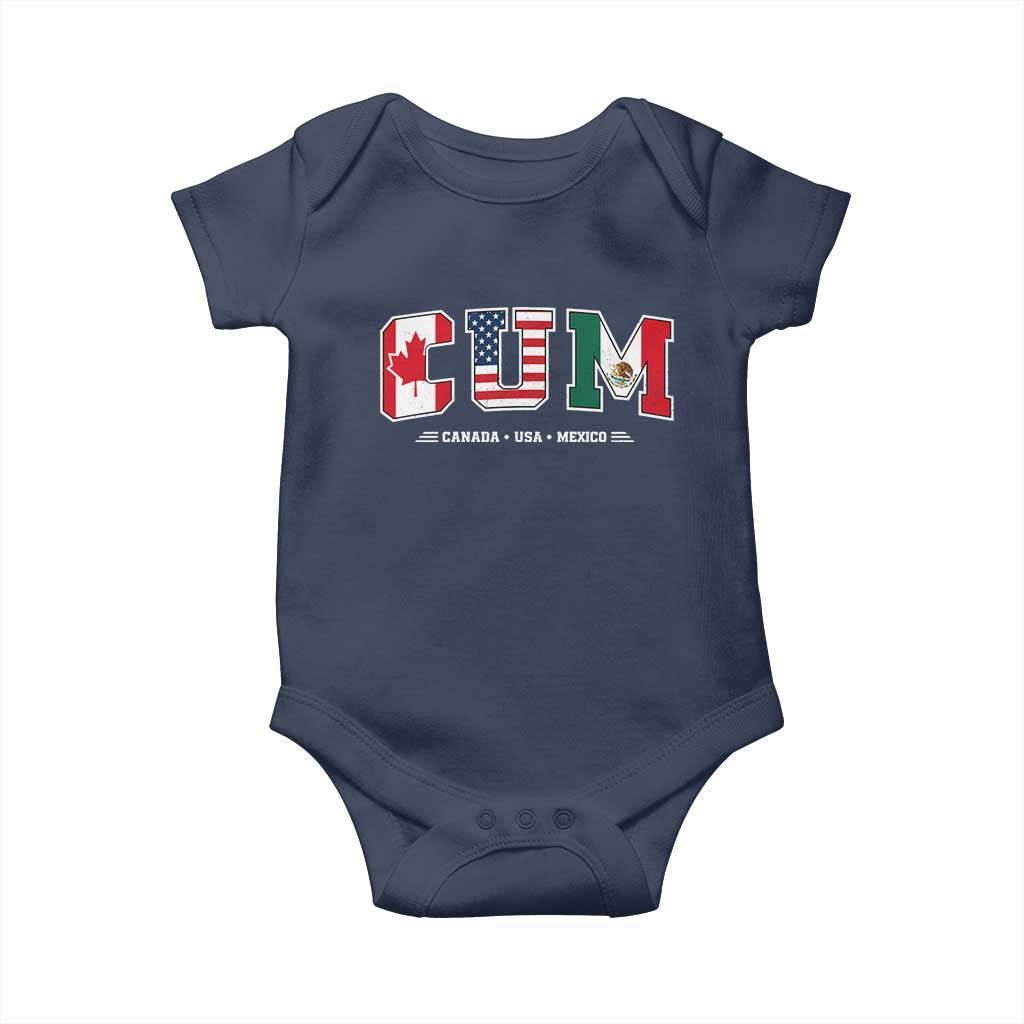 CUM Canada USA Mexico Patriotic Soccer Fans Baby Onesie