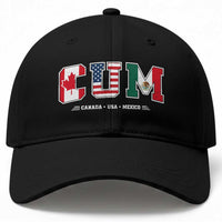 CUM Canada USA Mexico Patriotic Soccer Fans Baseball Cap
