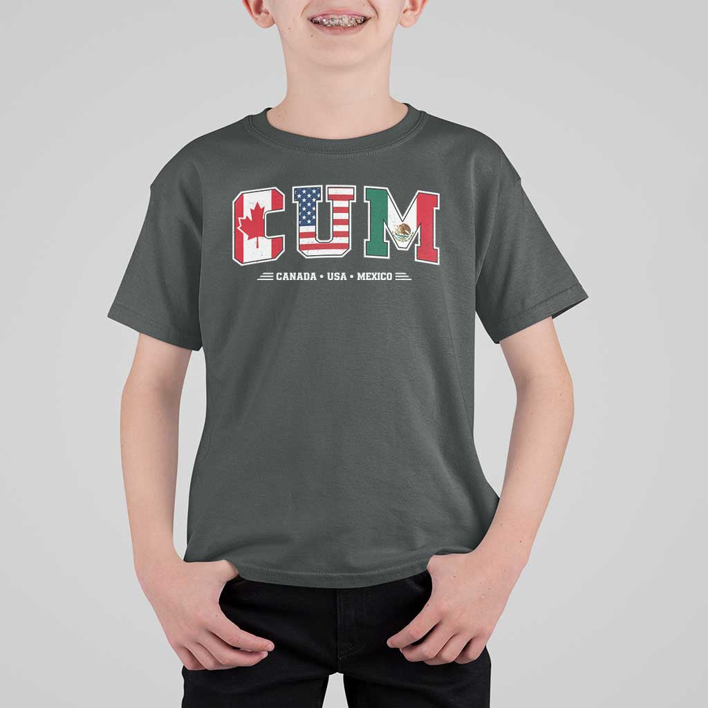 CUM Canada USA Mexico Patriotic Soccer Fans T Shirt For Kid