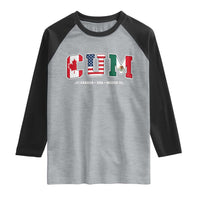 CUM Canada USA Mexico Patriotic Soccer Fans Raglan Shirt