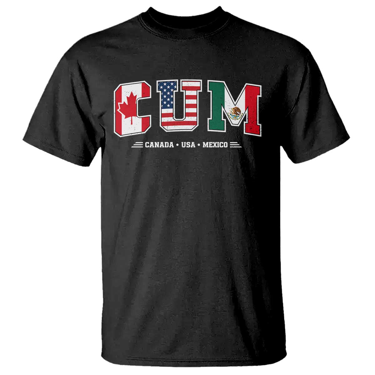 CUM Canada USA Mexico Patriotic Soccer Fans T Shirt