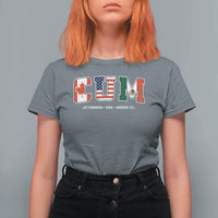 CUM Canada USA Mexico Patriotic Soccer Fans T Shirt For Women