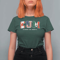 CUM Canada USA Mexico Patriotic Soccer Fans T Shirt For Women