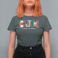 CUM Canada USA Mexico Patriotic Soccer Fans T Shirt For Women