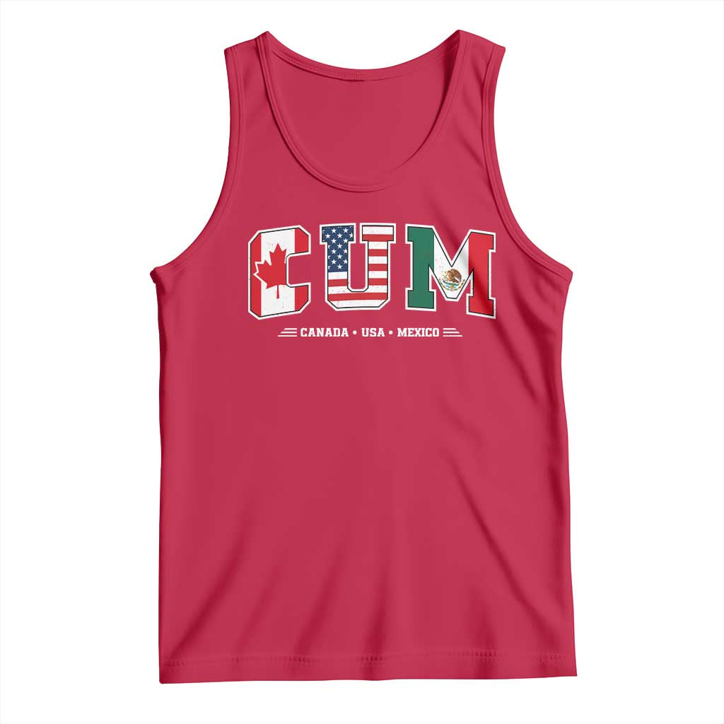 CUM Canada USA Mexico Patriotic Soccer Fans Tank Top