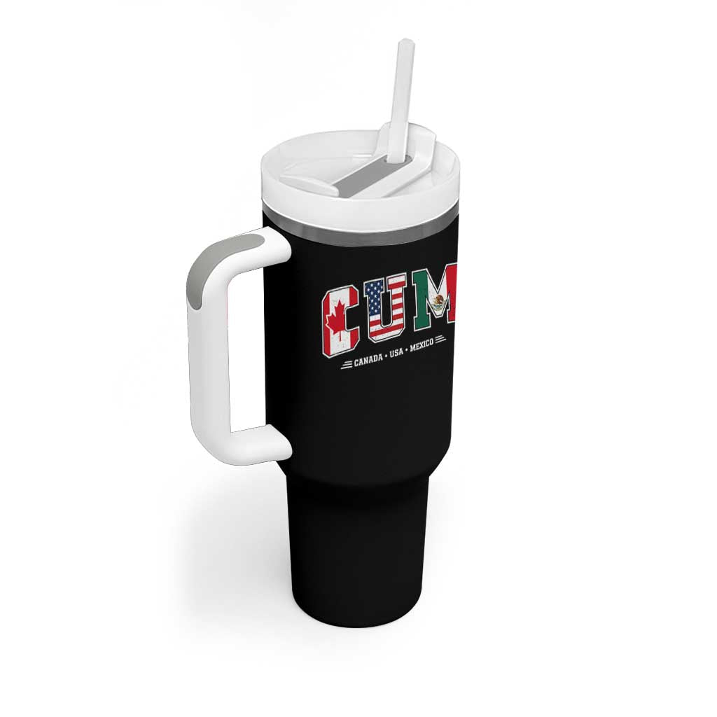 CUM Canada USA Mexico Patriotic Soccer Fans Tumbler With Handle
