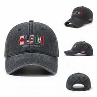 CUM Canada USA Mexico Patriotic Soccer Fans Washed Cotton Baseball Cap