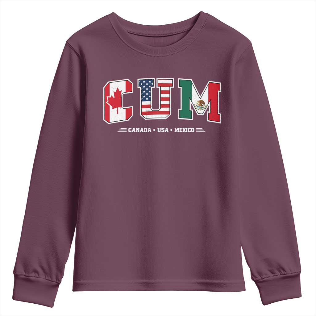 CUM Canada USA Mexico Patriotic Soccer Fans Youth Sweatshirt