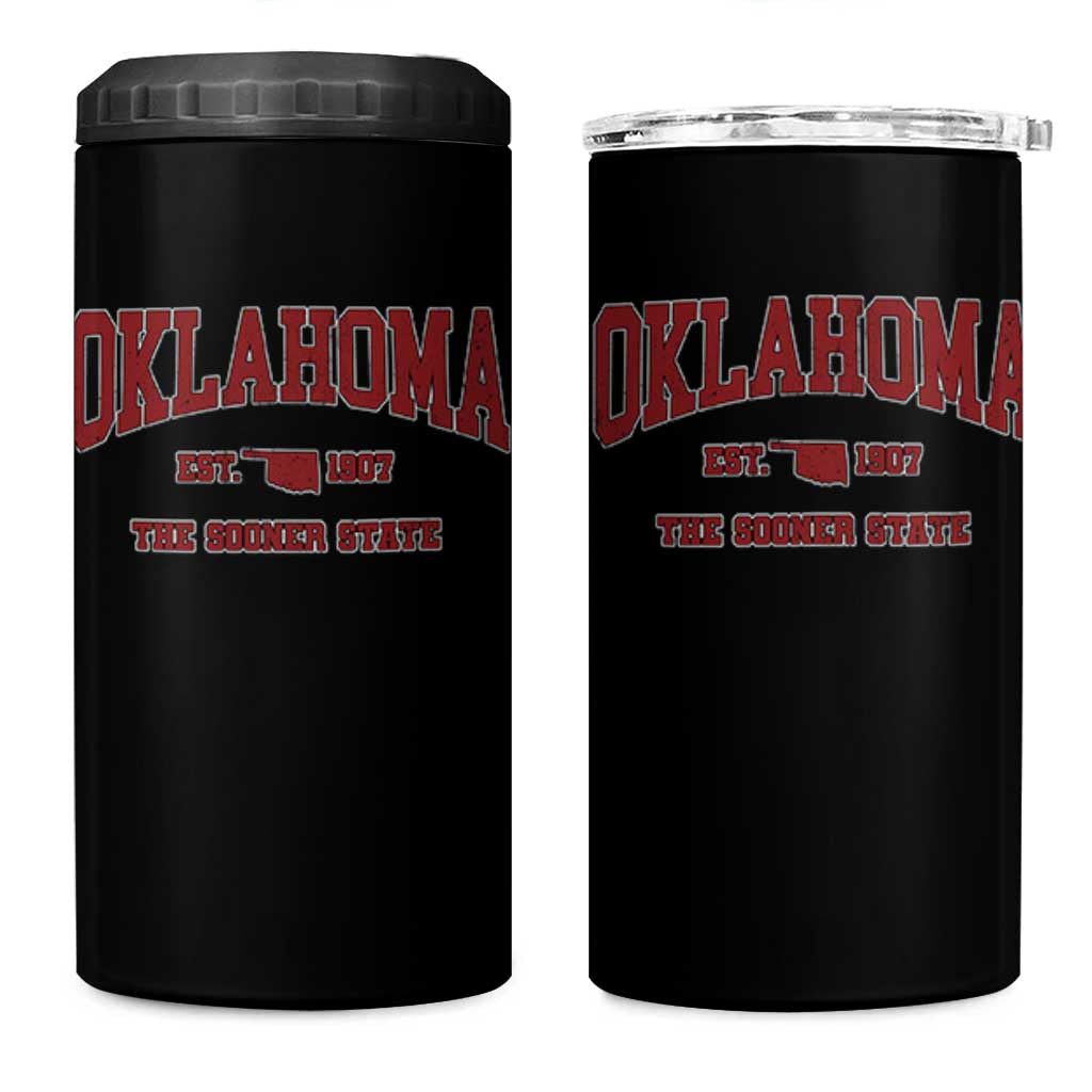 Oklahoma Sports Throwback Design Jersey Style 4 in 1 Can Cooler Tumbler