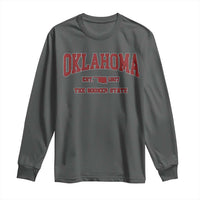 Oklahoma Sports Throwback Design Jersey Style Long Sleeve Shirt