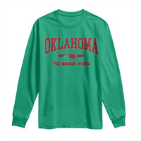 Oklahoma Sports Throwback Design Jersey Style Long Sleeve Shirt