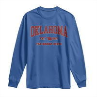 Oklahoma Sports Throwback Design Jersey Style Long Sleeve Shirt