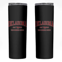 Oklahoma Sports Throwback Design Jersey Style Skinny Tumbler