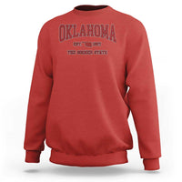 Oklahoma The Sooner State Sports Throwback Design Jersey Style Sweatshirt