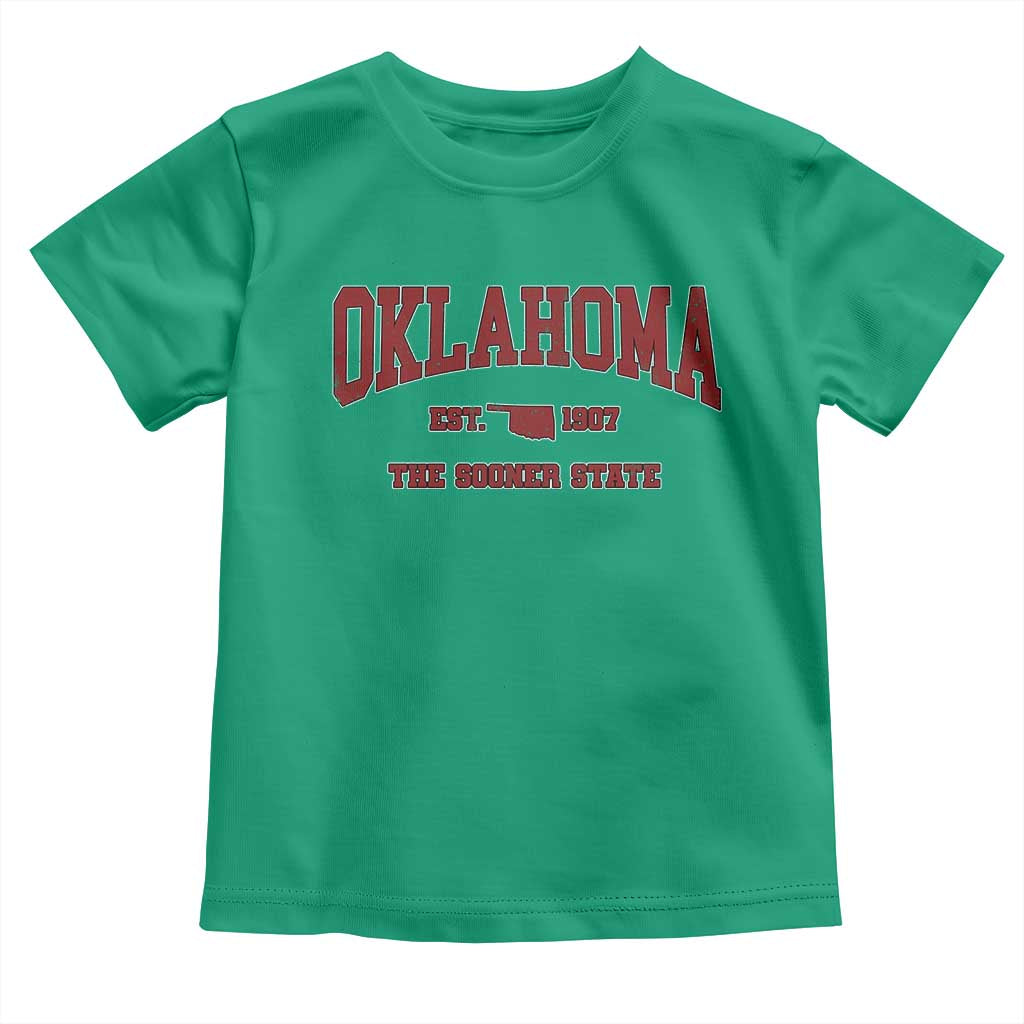 Oklahoma Sports Throwback Design Jersey Style Toddler T Shirt