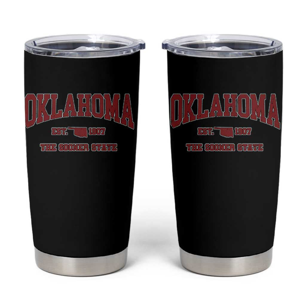 Oklahoma Sports Throwback Design Jersey Style Tumbler Cup