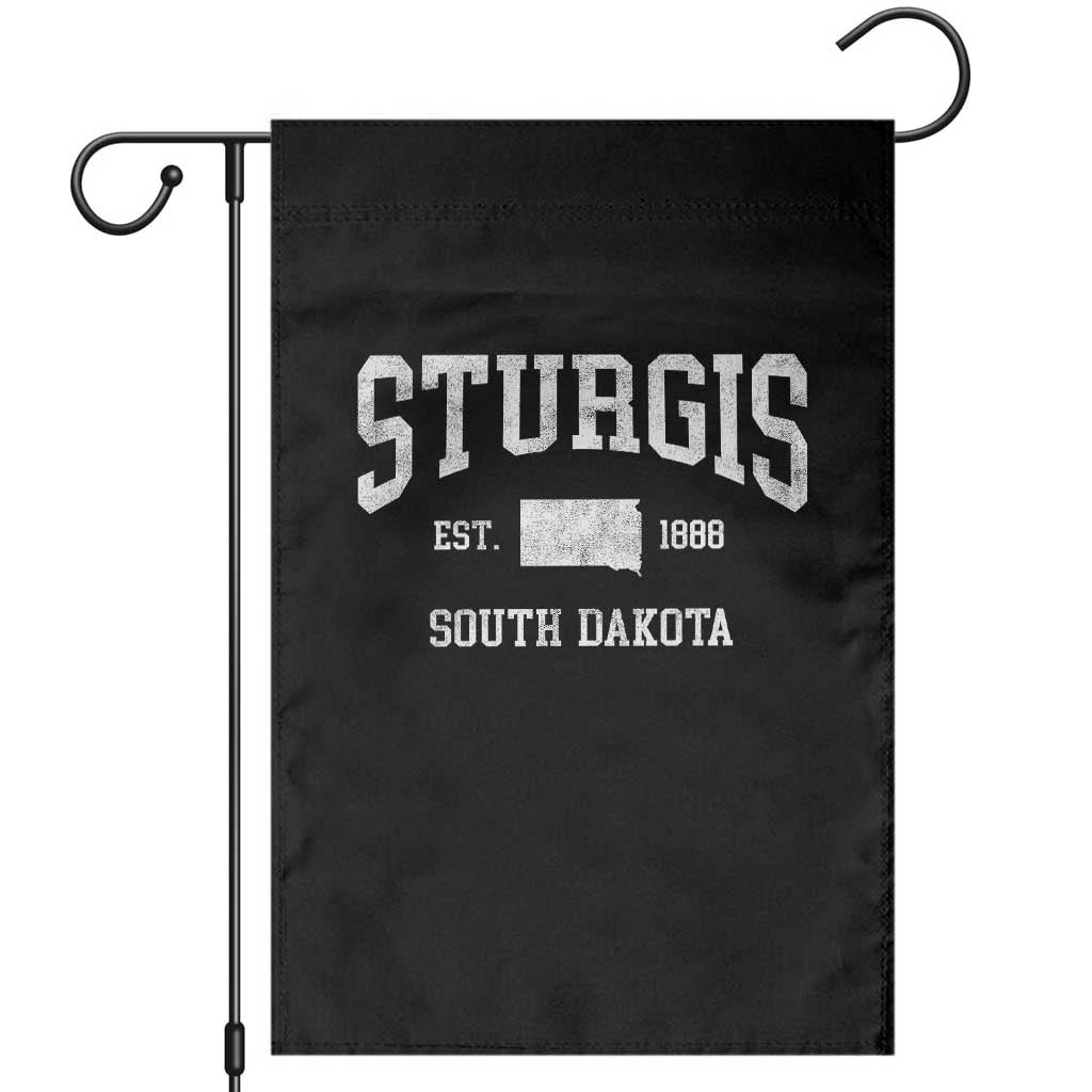 Sturgis South Dakota Est 1888 Garden Flag Vintage SD State Map Pride