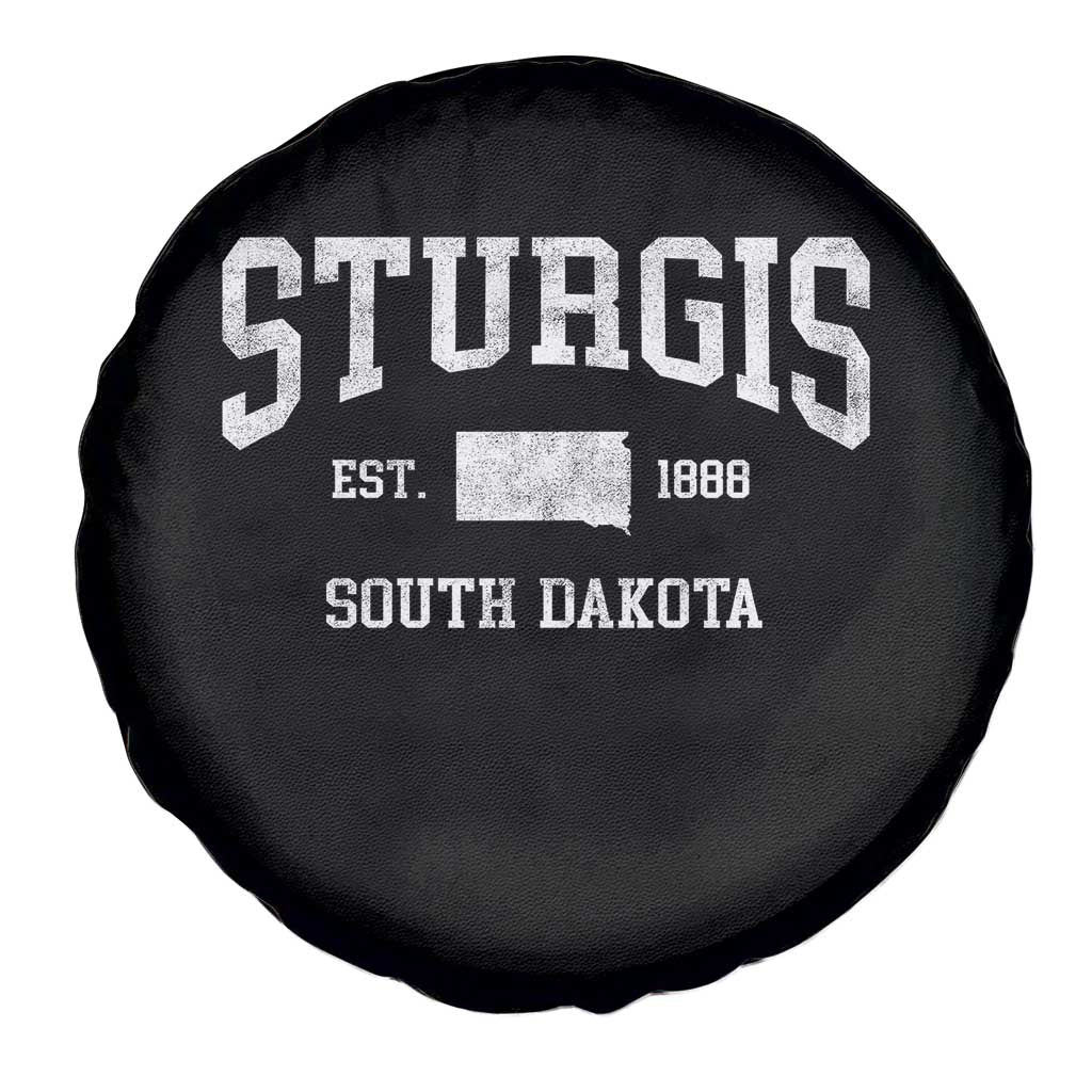 Sturgis South Dakota Est 1888 Spare Tire Cover Vintage SD State Map Pride
