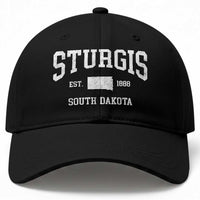 Sturgis South Dakota Est 1888 Baseball Cap Vintage SD State Map Pride